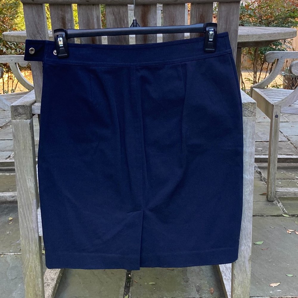 Lauren Ralph Lauren Petite Navy Blue Pencil Skirt - Size 8P - Picture 2 of 8
